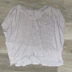 guess grey flowy top